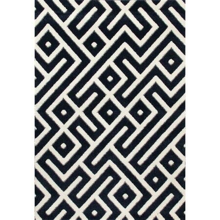 ART CARPET 3 X 4 Ft. Highline Collection Amazed Woven Area Rug, Navy 841864100110